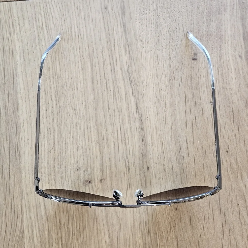 Diff x Khloé Gunmetal Oversize Aviator Sunglasses